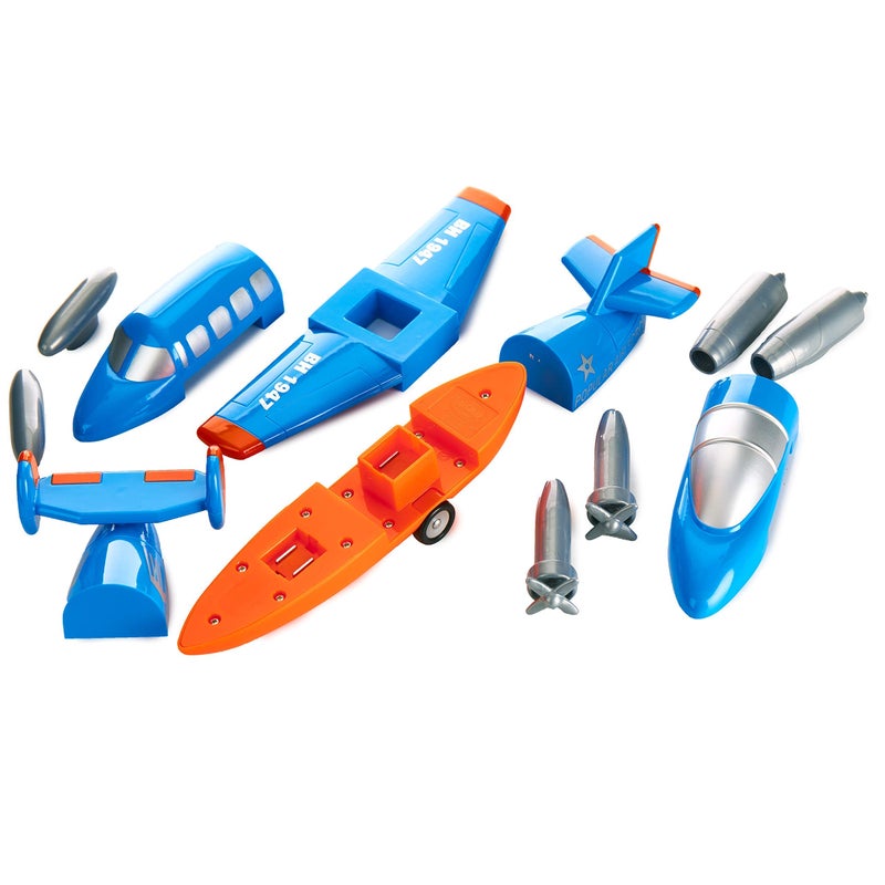 Popular Playthings Magnetic Build-a-Plane Magnetic Toy Play Set, 12 Pieces, Colors May Vary,White - Image 2